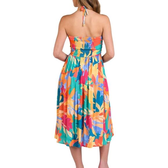 La Blanca Fantasy Resort Halter Midi Dress - Picture 2 of 4